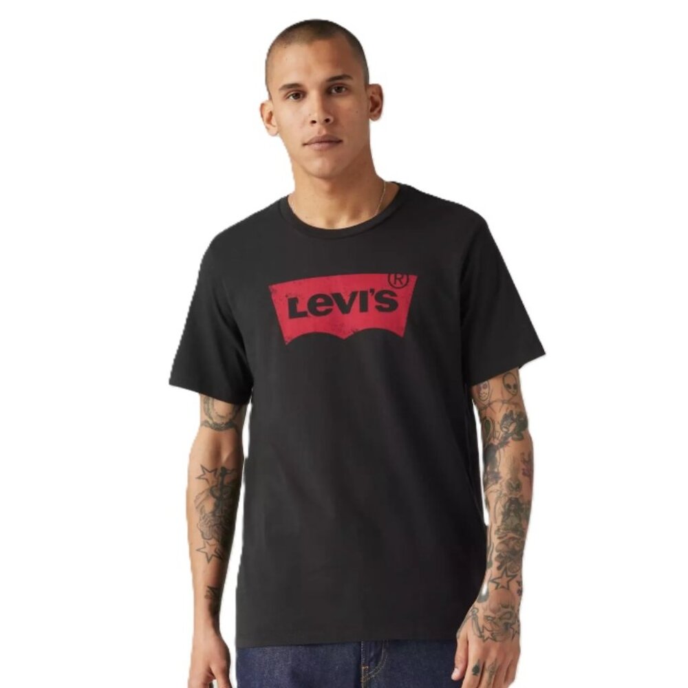 NWT - Levi’s Men’s Classic Wing Logo T-Shirt – Black/Red, Size 2XL